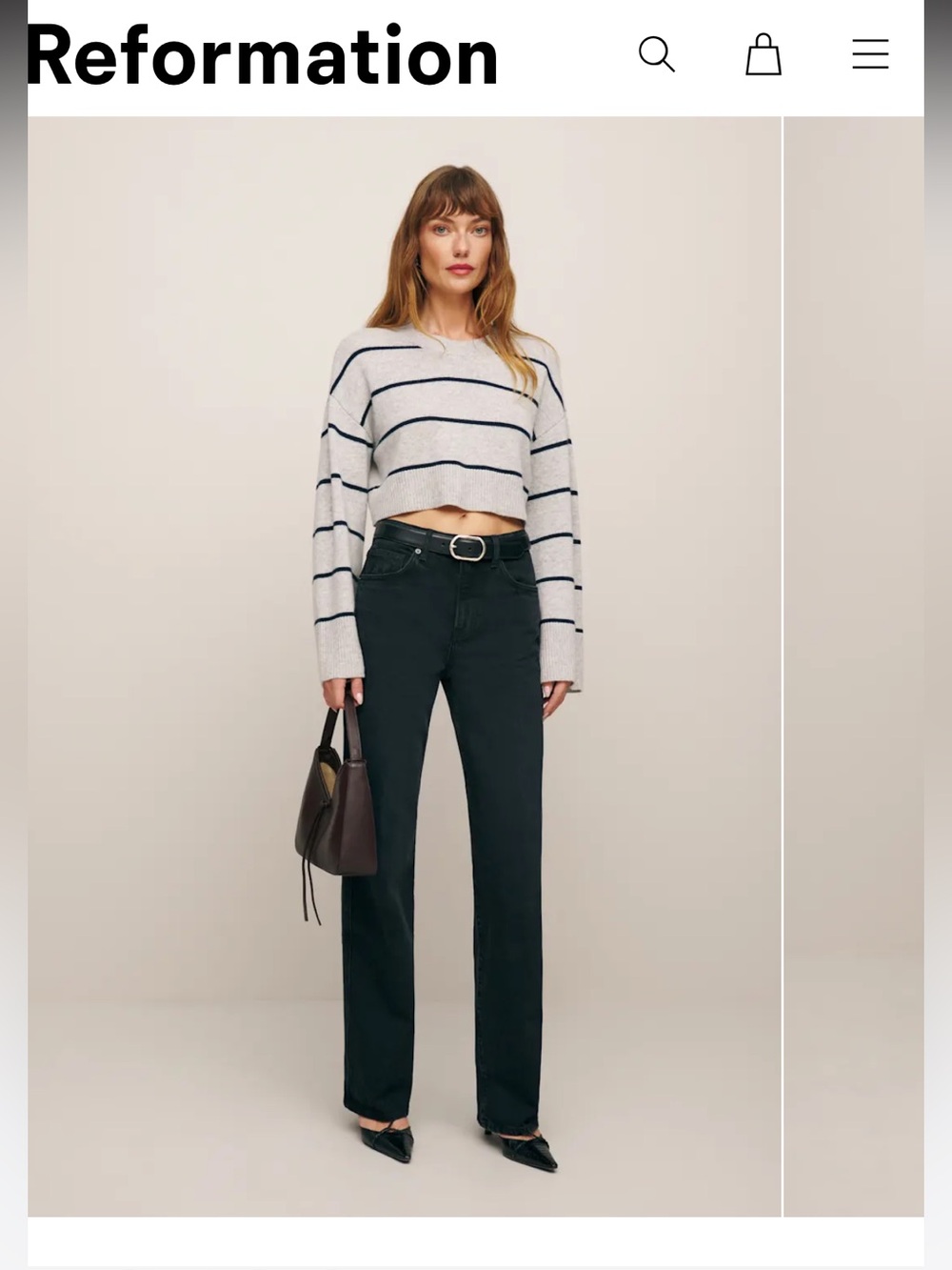 Reformation Val 90’s Mid Rise Straight Jeans 25